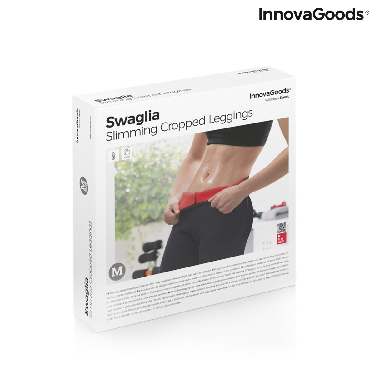Slimming Knee Length Sports Leggings with Sauna Effect Swaglia