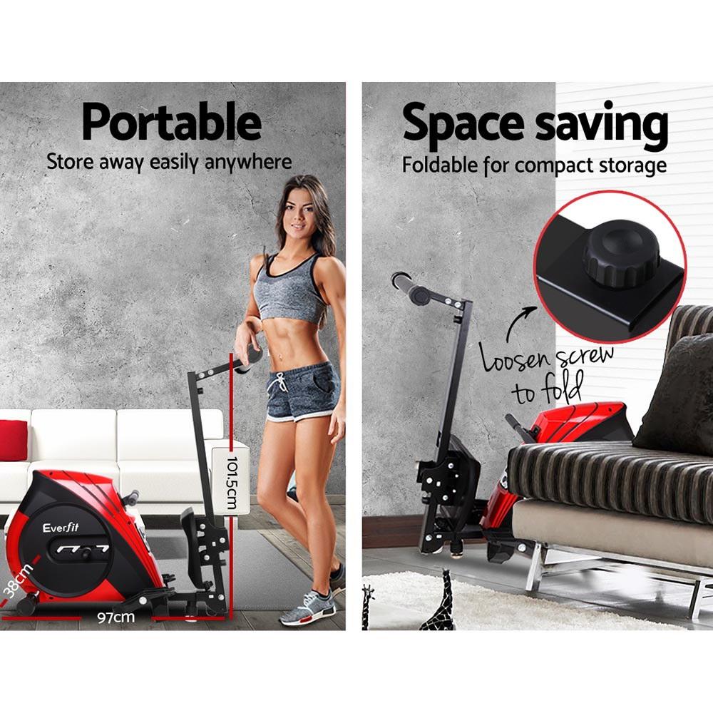 Everfit Rowing Machine Rower Elastic Rope Resistance Fitness Home