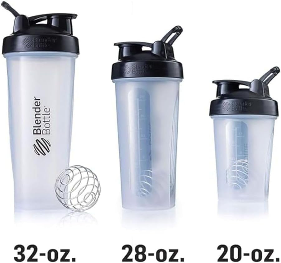 Classic Shaker Bottle Perfect for Protein Shakes and Pre Workout, 20-Ounce, Plum