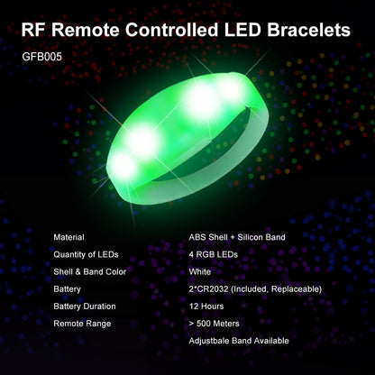 Wholesale Remote Controlled LED Wristbands (400PCS/1 Carton GFB005