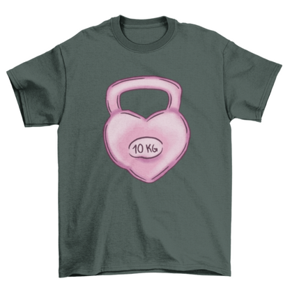 Kettlebell heart t-shirt