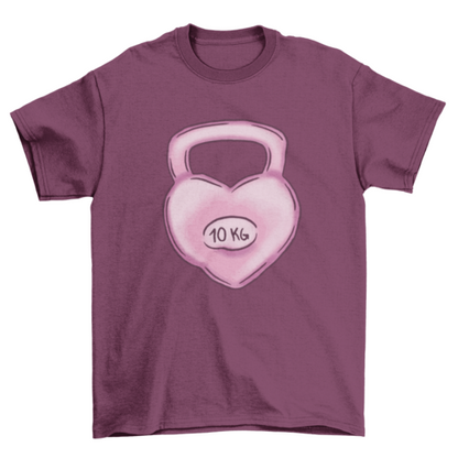 Kettlebell heart t-shirt